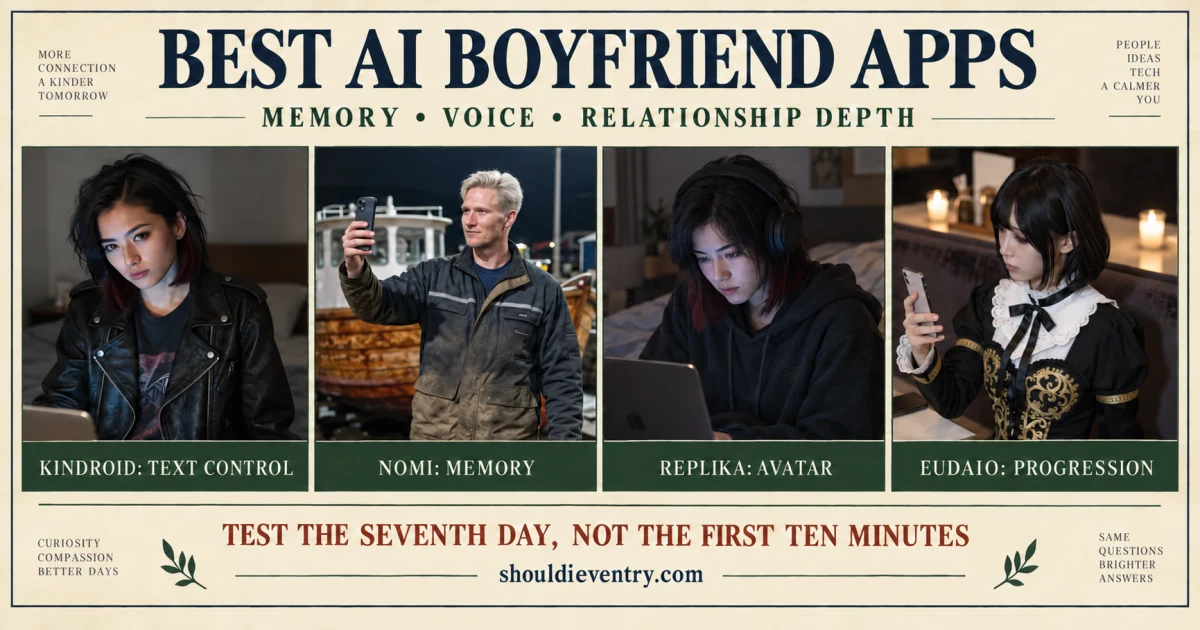 Best AI boyfriend apps in 2026 compared by memory, voice, personality control, avatar presence, and price